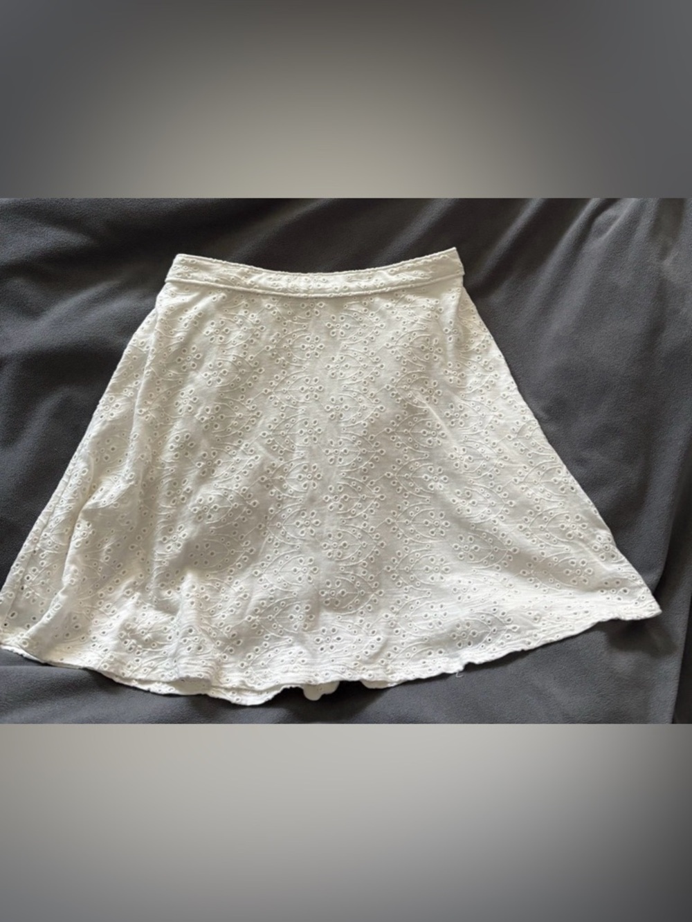 Hollister Womens Eyelet White Skirt